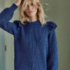 The Flirty Ruffle Sleeve Sweater - Atlantic