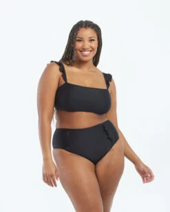 The Ruffle High Leg High Rise Bikini Bottom - Sea Urchin -Classic Lady Wear Store 1 ModelFront 6213d127 795d 4717 83f6 105646571692