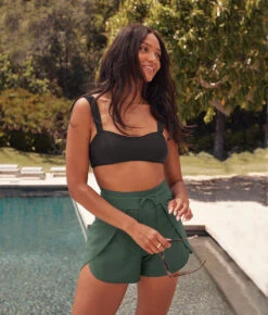 The Sea To Shore Swim Shorts - Olive -Classic Lady Wear Store 1 ModelFront 751f90fe 0c1d 4d37 84a1 1108e874ea43