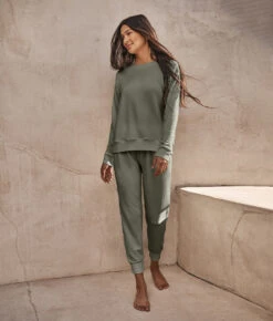 The Softest French Terry Jogger - Agave 7 The Softest French Terry Jogger - Agave -Classic Lady Wear Store 1 ModelFront b0ebab5c 9be6 4d33 83e5 c66e52ded845