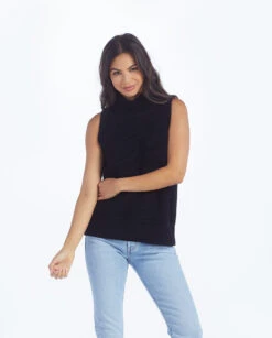 The High Neck Sweater Vest - Sea Urchin -Classic Lady Wear Store 1 ModelFront b96b3b5c 95cd 4997 86c6 3df9ad2d632e