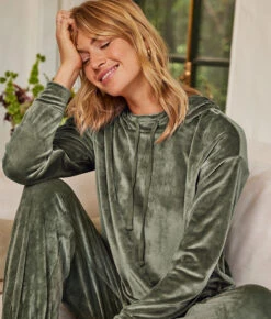 The Plush Velour Hoodie - Olive -Classic Lady Wear Store 1 ProductImage a8bd800c 6897 4b5d ab16 946a3c2fcebc