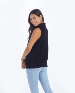 The High Neck Sweater Vest - Sea Urchin -Classic Lady Wear Store 2 ModelBack 1599196a b5e9 4a58 92a6 fdc93c760415