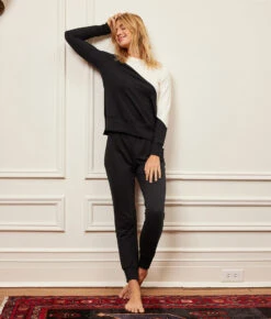 The Softest French Terry Jogger - Sea Urchin -Classic Lady Wear Store 2 ModelBack b19c71bd 2bc7 4a30 a258 298ac13e6e74