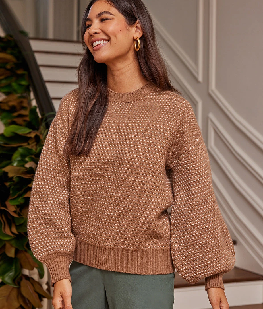 The Luxe Cashmere Blend Mix Stitch Sweater - Fawn & Dune 5 The Luxe Cashmere Blend Mix Stitch Sweater - Fawn & Dune - Image 5