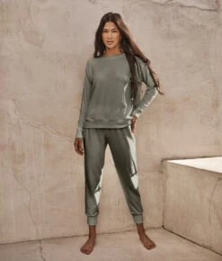 The Softest French Terry Jogger - Agave 8 The Softest French Terry Jogger - Agave -Classic Lady Wear Store 2 ModelBack fa703906 474d 4a85 a931 9f0b6e0de9aa