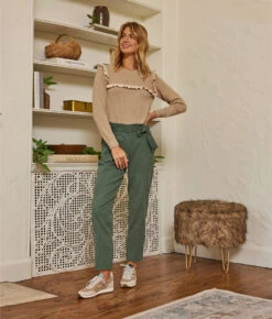 The Timeless Slim Tie-Waist Pant - Olive 7 The Timeless Slim Tie-Waist Pant - Olive -Classic Lady Wear Store 2 ProductImage 11de7df3 b398 456c b2a1 57567c68fa4b