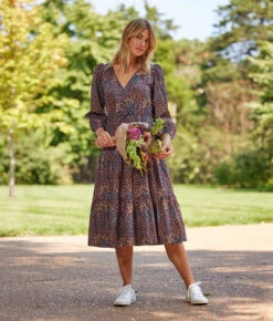 The Countryside Poplin Button Down Midi Dress - Floral Prairie In Chocolate -Classic Lady Wear Store 2 ProductImage cafd50da 0d97 461e b105 a9fe966fd9b2