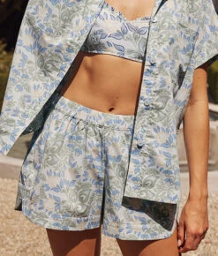 The Poolside Poplin Pull-On Shorts - Secret Garden In Powder Blue & Sage 10 The Poolside Poplin Pull-On Shorts - Secret Garden In Powder Blue & Sage -Classic Lady Wear Store 4 ModelDetail a652916b 9a7f 4418 8492 cb826a00f8a8