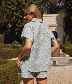 The Poolside Poplin Pull-On Shorts - Secret Garden In Powder Blue & Sage 11 The Poolside Poplin Pull-On Shorts - Secret Garden In Powder Blue & Sage -Classic Lady Wear Store 5 ExtraProductShot eb32958d 61d4 4878 ac19 1126879d3a9b