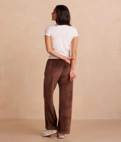 The Plush Velour Lounge Pant - Chocolate -Classic Lady Wear Store 5 Plush Velour Lounge Pant Chocolate