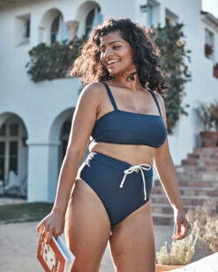 The Lace-Up High Leg High Rise Bikini Bottom - Deep Sea -Classic Lady Wear Store 6 extraproductshot2 dcaa22f3 7297 42e7 a2d8 7e5bea107f31