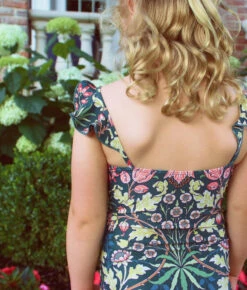 The Girls' Ruffle One Piece - Hyacinth In Sunburst & Teal -Classic Lady Wear Store Big girls Hyacinth in Sunburst Teal 2