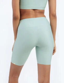 The Do-It-All High Rise Biker Shorts - Sage 11 The Do-It-All High Rise Biker Shorts - Sage -Classic Lady Wear Store BikerShort Sage ModelDetailBack