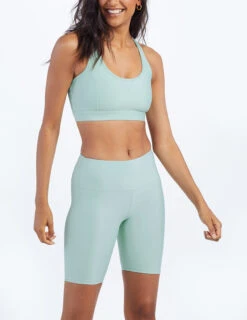 The Do-It-All High Rise Biker Shorts - Sage 9 The Do-It-All High Rise Biker Shorts - Sage -Classic Lady Wear Store BikerShort Sage ModelDetailFront