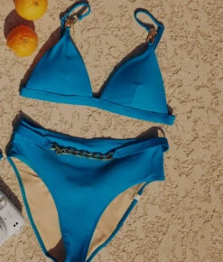 The Chain-Shoulder Triangle Bikini Top - Capri -Classic Lady Wear Store Chain Shoulder Triangle Bikini Top 5