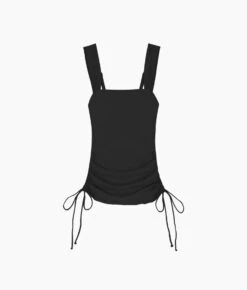 The Cinched Square Neck Tankini Top - Sea Urchin -Classic Lady Wear Store Cinched Square Neck Tankini Top Sea Urhcin FLAT