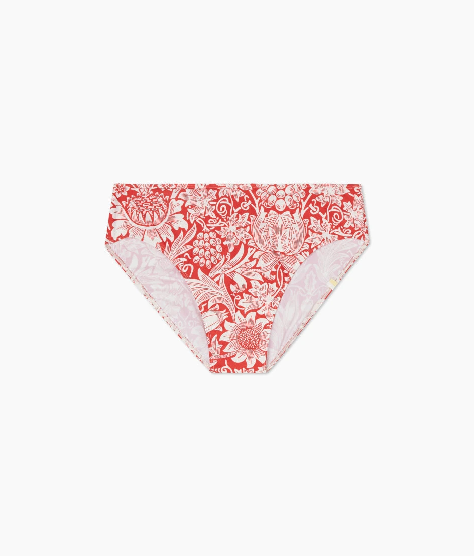 The Classic Mid-Rise Bikini Bottom - Sunflower In Watermelon 4 The Classic Mid-Rise Bikini Bottom - Sunflower In Watermelon - Image 4