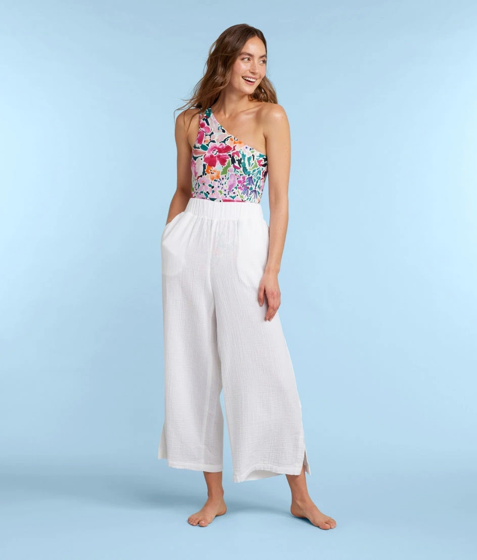 The Cloud Gauze Wide-Leg Pants - White Sand 3 The Cloud Gauze Wide-Leg Pants - White Sand - Image 3