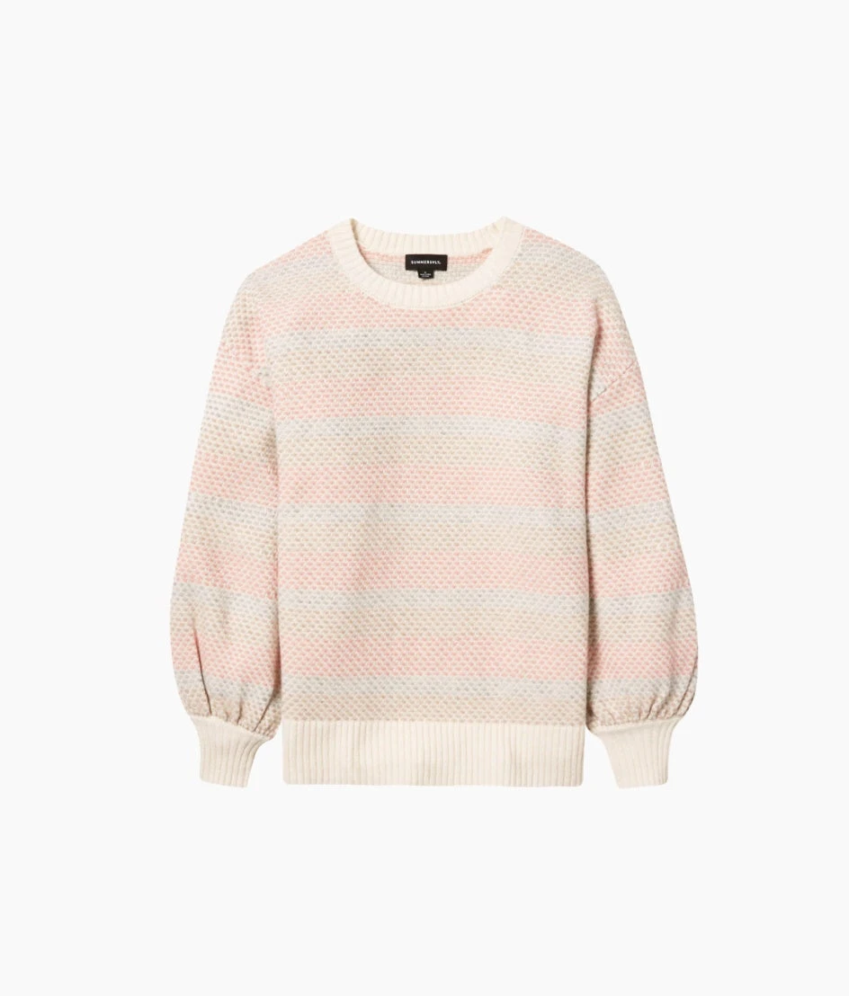 The Coziest Cashmere Blend Soft Stripe Sweater - Pastel Soft Stripe 4 The Coziest Cashmere Blend Soft Stripe Sweater - Pastel Soft Stripe - Image 4