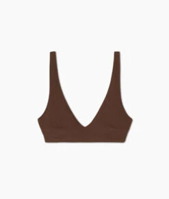 The LuxeCrinkle Tide Bikini Top - Mocha 10 The LuxeCrinkle Tide Bikini Top - Mocha -Classic Lady Wear Store Crepe Tide Bikini Top Mocha FLAT
