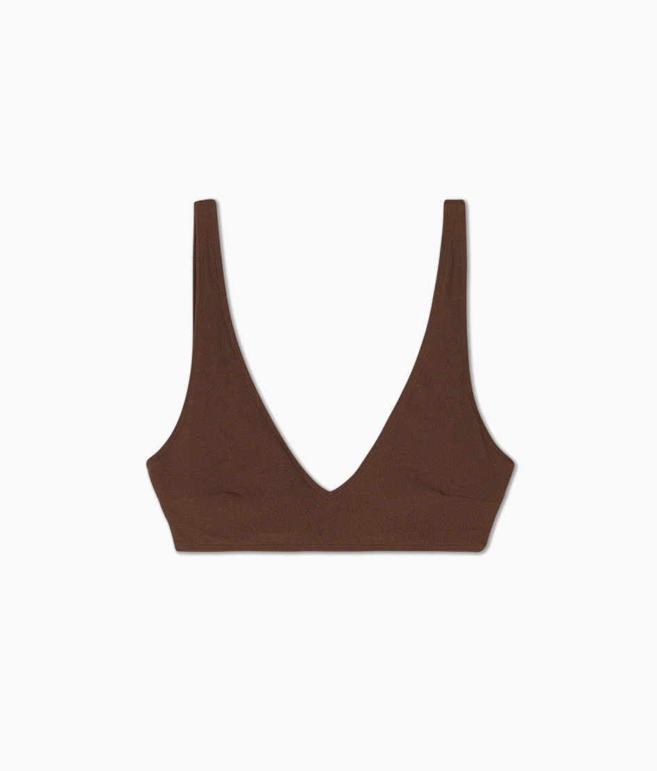 The LuxeCrinkle Tide Bikini Top - Mocha 5 The LuxeCrinkle Tide Bikini Top - Mocha - Image 5