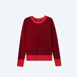 The Coziest Cashmere Blend Crew - Pinot & Lava -Classic Lady Wear Store CrewPinotcopy