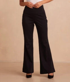 The Everyday High-Waist Flare Pant - Sea Urchin -Classic Lady Wear Store EverydayHigh WaistFlarePant SeaUrchin DetailCrop