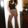 The Everyday High-Waist Flare Pant - Chocolate