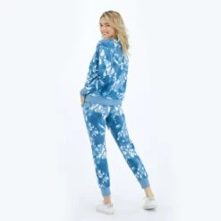 The Softest French Terry Jogger - Blue Horizon Tie Dye -Classic Lady Wear Store FTjogger BlueTieDye back