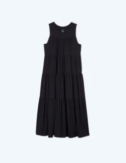 The Luxe Pima Tiered Dress - Sea Urchin