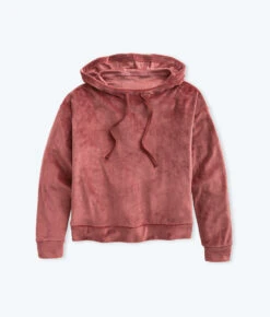 The Plush Velour Hoodie - Rosewood -Classic Lady Wear Store FlatLay 2022 01 19T103131.768