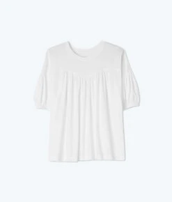 The Luxe Pima Breezy Tee - White Sand 11 The Luxe Pima Breezy Tee - White Sand -Classic Lady Wear Store FlatLay2 45aabd92 2662 4b1c a10e 3e6908954ac5