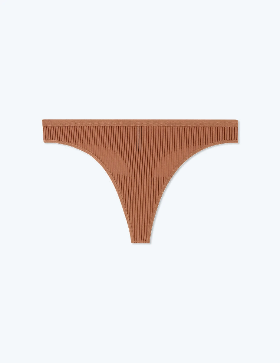The Feel Free Thong Underwear - Praline 1 The Feel Free Thong Underwear - Praline