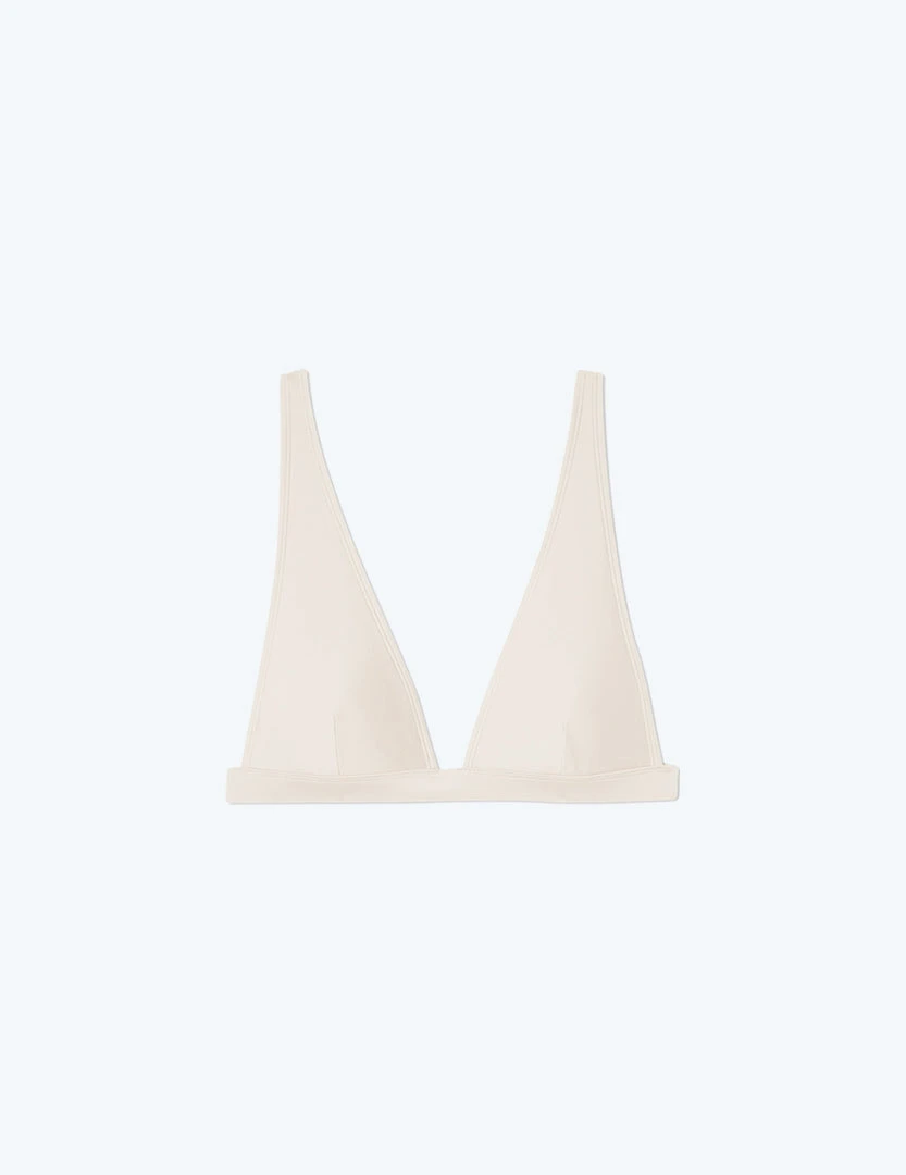 The Plunge Bikini Top - White Sand 6 The Plunge Bikini Top - White Sand - Image 6