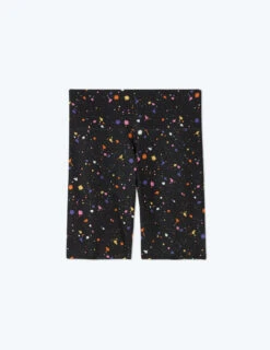 The Do-It-All High Rise Biker Shorts - Paint Splatter In Sea Urchin