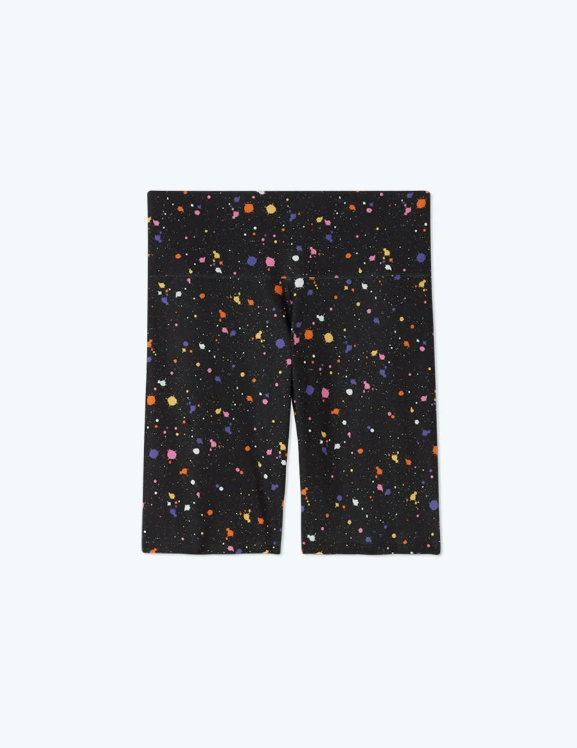 The Do-It-All High Rise Biker Shorts - Paint Splatter In Sea Urchin 1 The Do-It-All High Rise Biker Shorts - Paint Splatter In Sea Urchin