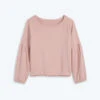 The Softest French Terry Boatneck Pullover - Petal