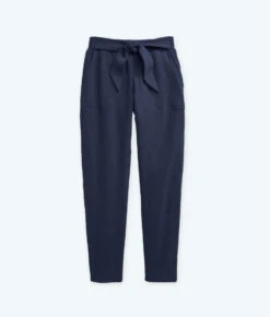 The Softest French Terry Tie-Waist Pant - Midnight