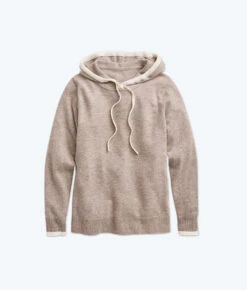 The Coziest Cashmere Blend Hoodie - Toffee & White Sand -Classic Lady Wear Store FlatLay 4eaebf3e eeac 4ad6 81ea 7397036b831d