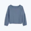The Softest French Terry Boatneck Pullover - Slate