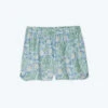 The Poolside Poplin Pull-On Shorts - Secret Garden In Powder Blue & Sage