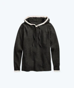 The Coziest Cashmere Blend Hoodie - Charcoal & White Sand -Classic Lady Wear Store FlatLay a13bef7c adff 4d3f ab37 4968aa20cf8a