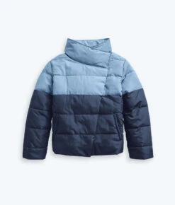 The Colorblock Eco Puffer Jacket - Midnight & Slate -Classic Lady Wear Store FlatLay c1bc7c41 ae2f 4fb3 a089 b8ca719b9799