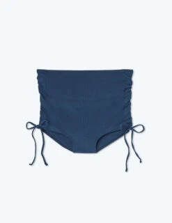 The Maternity Ribbed Cinched High Rise - Deep Sea