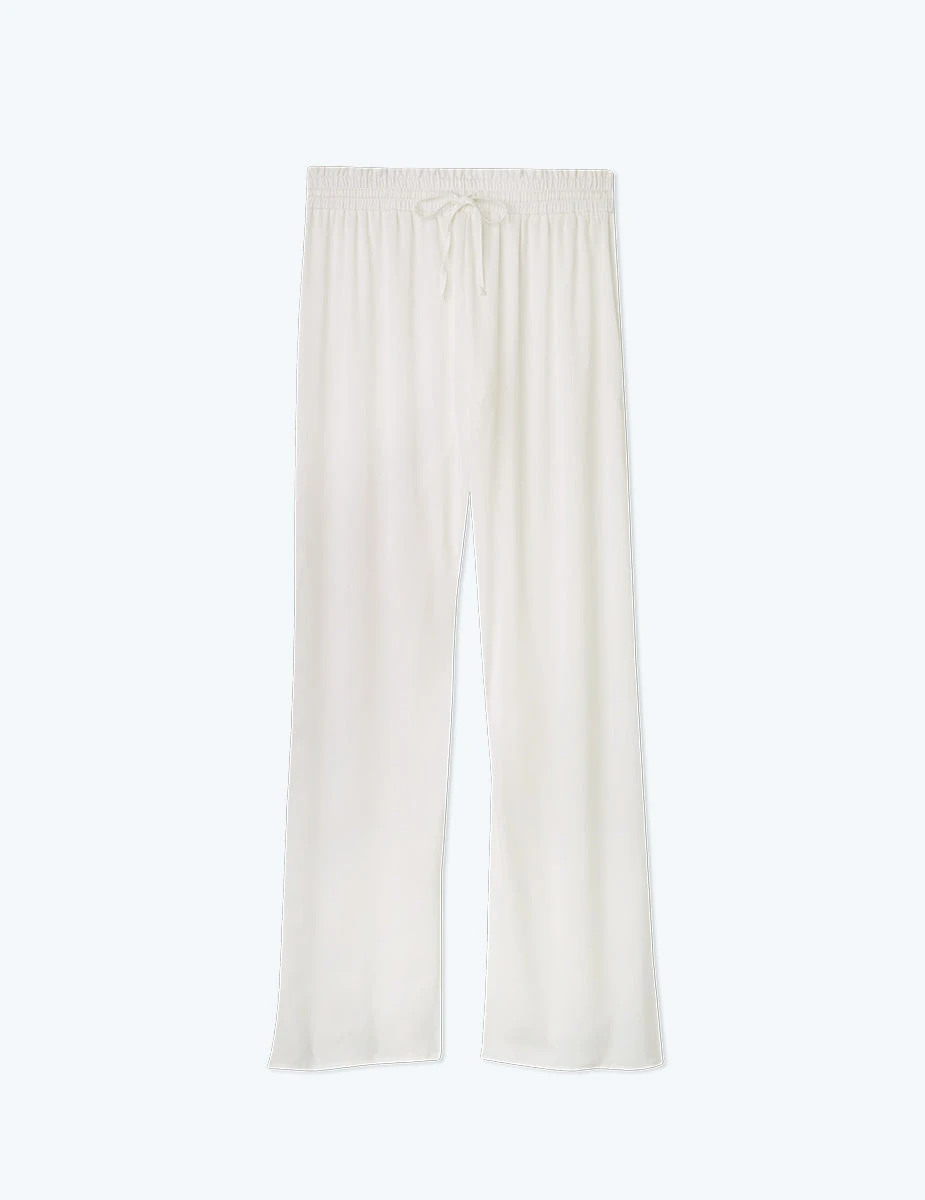 The Palazzo Pant With Ties - White Sand 1 The Palazzo Pant With Ties - White Sand