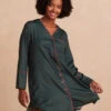 The Cloud 9 Boyfriend Sleep Shirt - Celestial Dot In Eden & Rosewood