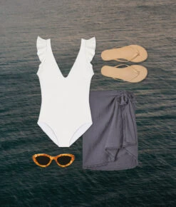 The Going Places Gauze Sarong - Midnight -Classic Lady Wear Store Going Places Gauze Sarong Midnight Collage