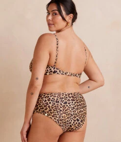 The High Leg High Rise Bottom - Leopard -Classic Lady Wear Store HighLegHighRiseBottom Leopard Back Crop