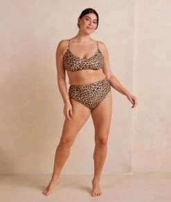 The High Leg High Rise Bottom - Leopard -Classic Lady Wear Store HighLegHighRiseBottom Leopard Front Full